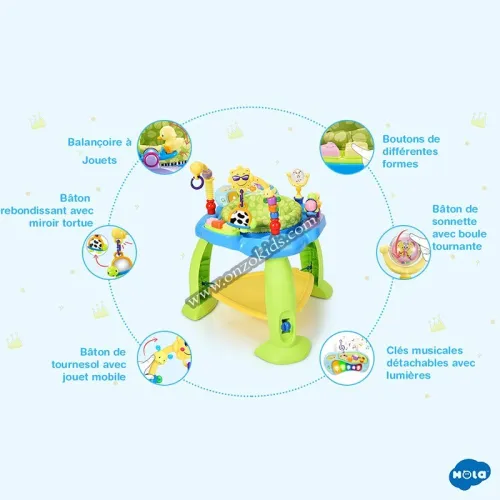 Trotteur musical évolutif 2 en 1 pour bébé - Hola