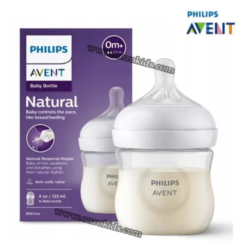 Biberon Natural 125 Ml transparent en plastique