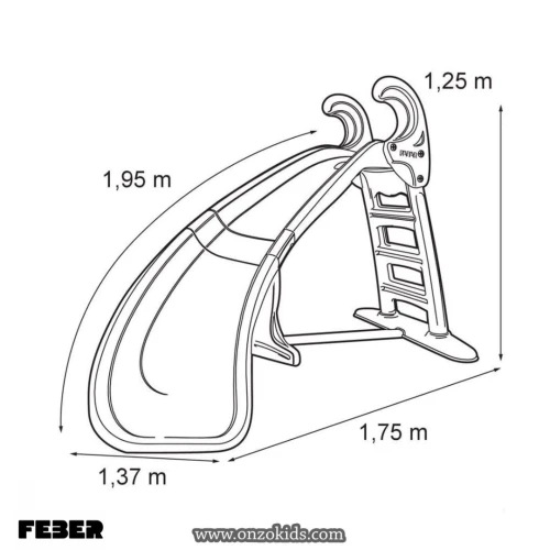 Toboggan aquatique incurvé -Feber