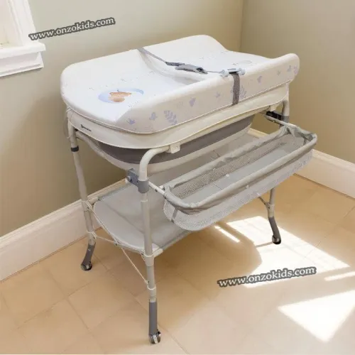 Baignoire Pliable Avec Support, Table à Langer 6en1 Pour Bébé - Popypapa