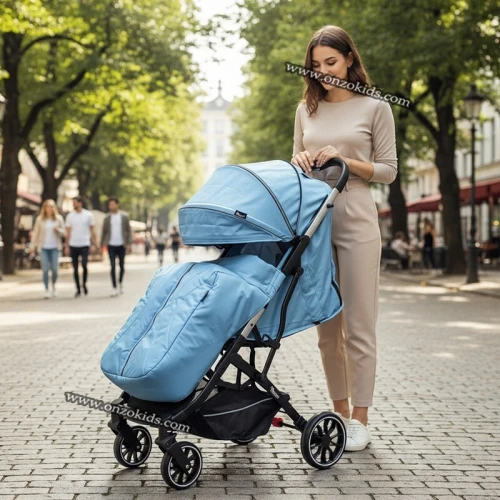 Poussette de luxe Compacte avec cache Pieds pour voyage - Requin