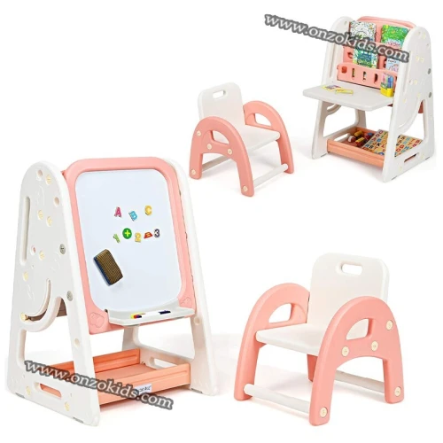 Bureau Magique avec planche à dessin 2en1 pour enfants