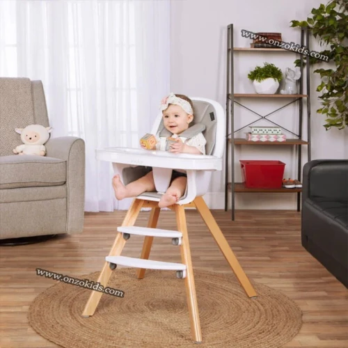 Chaise Haute scandinave Réglable 3en1 pour bebe - Angelo