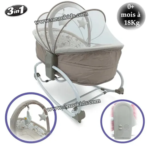 Berceau balançoire pour bébé 3en1 - Maribel