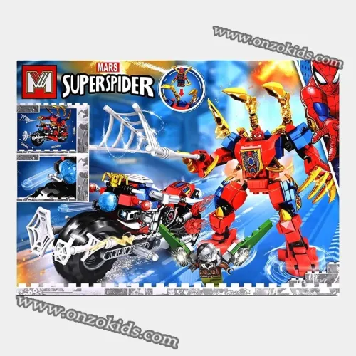 Jeu de construction en forme de moto Spiderman