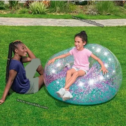 Un Siège Gonflable Transparent avec paillettes