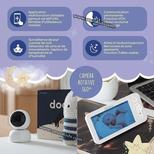 Babyphone Vidéo, Caméra Bébé Zen Premium - Bèaba