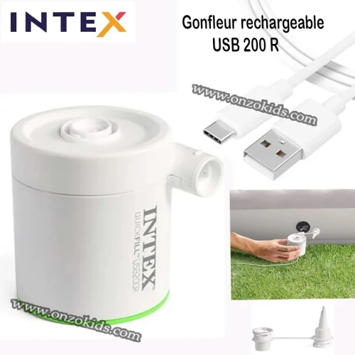 Pompe à air électrique, Gonfleur Rechargeable USB - intex