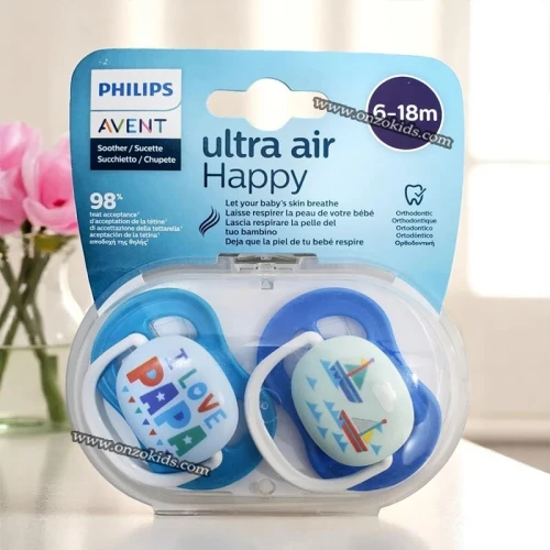 Pack 2 Sucettes Ultra air Happy 6 - 18 mois - AVENT PHILIPS