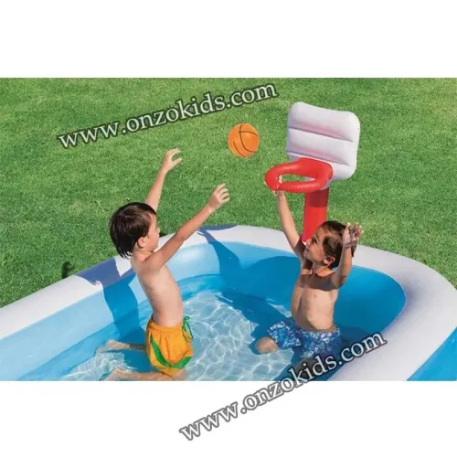Piscine Gonflable pour enfants avec paniers de basket 251 x 168 x 102 cm -Bestway
