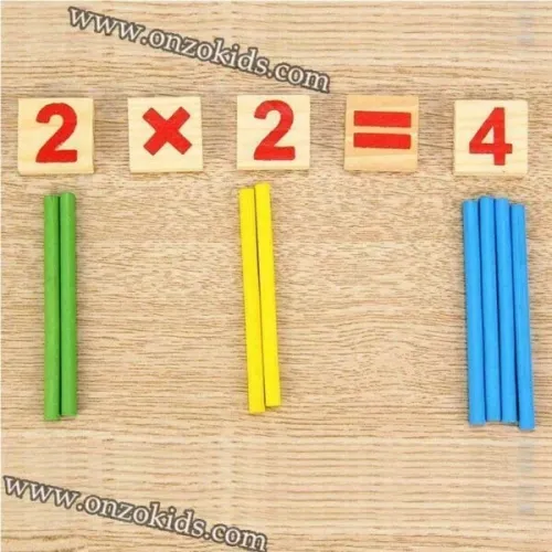 Jouet éducatif Jeu de bâtons de mathématiques en bois Montessori