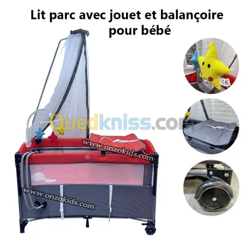 Lit parc cododo avec jouet et balançoire pour bébé bébé love