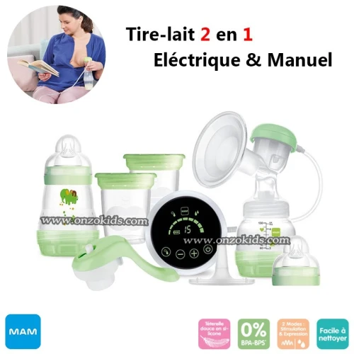 Tire-lait 2 en 1 Eléctrique & Manuel - MAM