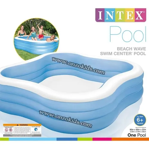 Piscine familiale Beach Wave 229 x 229 x 56 cm -Intex
