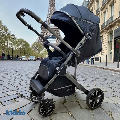 Poussette compacte valise Réversible avec Cache Pied de luxe - Kidilo