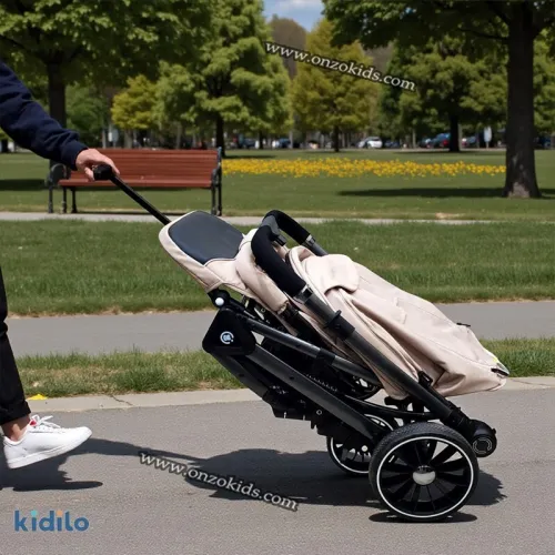 Poussette élégante compacte Valise avec Bras Réversible -kidilo