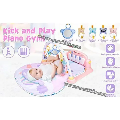 Tapis d'éveil et de gym avec piano pour Bébé