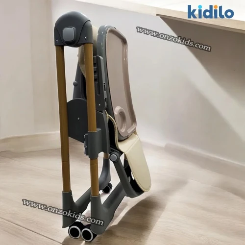 Chaise haute bébé pliable avec hauteur et siège réglable - kidilo