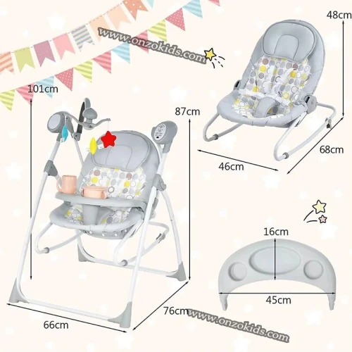 Balançoire télécommandée & Transat Relax 2en1 | Uboo Baby