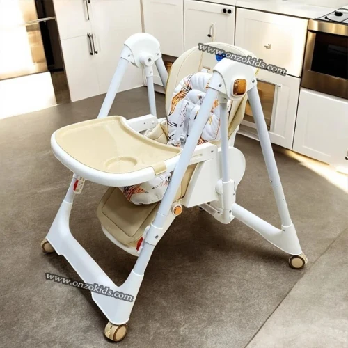 Chaise haute réglable pour bébé avec balançoire 2en1 - Mely