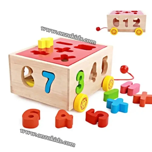 Cubes d'activité en bois, trieur en forme de bébé
