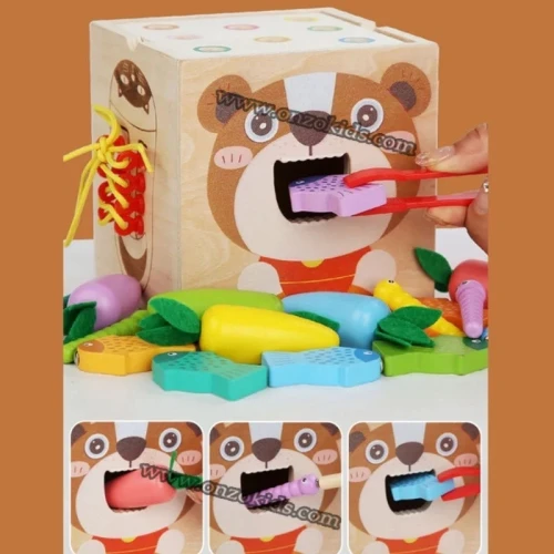 Jouet en Bois Bebe 8 en 1 Jeux Montessori jouet Educatifs pour Enfant