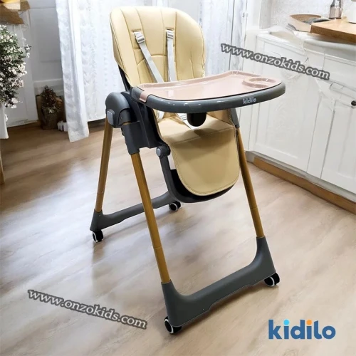 Chaise haute bébé pliable avec hauteur et siège réglable - kidilo