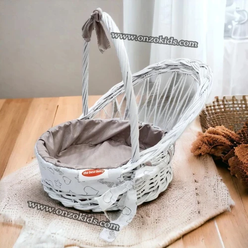 Panier cosmétique rond en osier