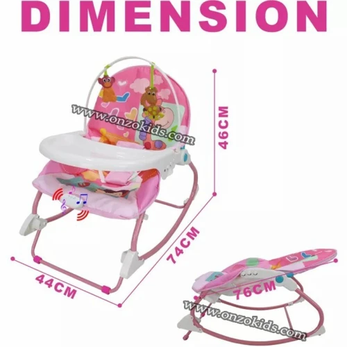 Transat, chaise à manger 2en1 vibrant et musical