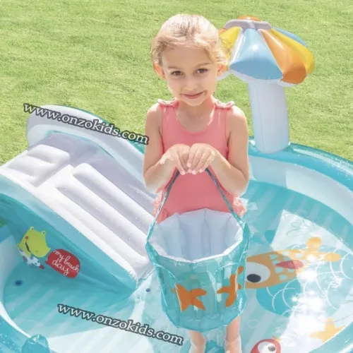 Piscine, Aire de jeux gonflable, Alligator 201 x 170 x 84 cm - Intex