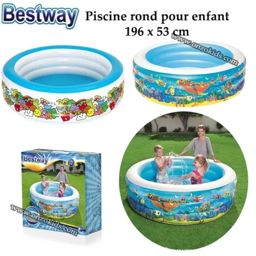 Piscine gonflable ronds pour enfant 196x 53cm Bestway