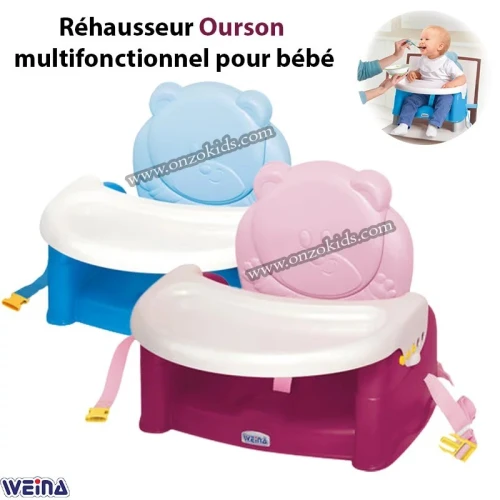 Réhausseur Ourson multifonctionnel pour bébé - Weina
