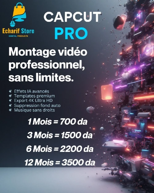 Comptes capcut pro disponible
