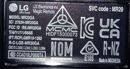 MAGIC REMOTE LG/STREAM WEB OS MR20 ORIGINALE