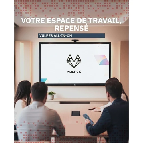 Ecran Interactif VULPES - 75 pouces 4K - I5-6EM GEN - 8GO - 256GO + Support + Remote +Stylet