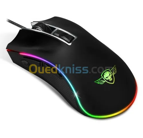SOURIS USB SPIRIT OF GAMER PRO-M6 8000 DPI / 08 BOUTONS / RÉTRO-ÉCLAIRAGE RGB