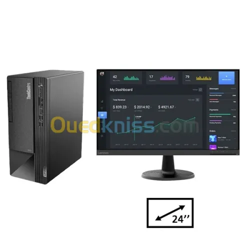 LENOVO NEO 50T G3 i5-12400 - Ecran 24 POUCE FHD - 8Go - 512Gb SSD 