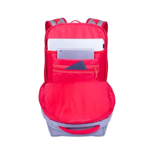 SAC A DOS RIVACASE 5265 17,3 GREY/ RED 30L