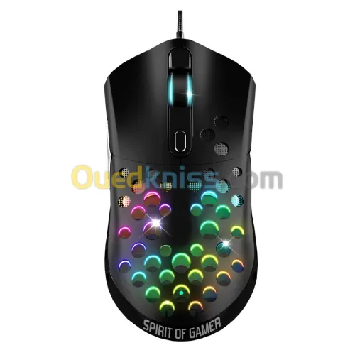 SOURIS USB SPIRIT OF GAMER ELITE-M80 4200 DPI / 6 BOUTONS / RÉTRO-ÉCLAIRAGE RGB