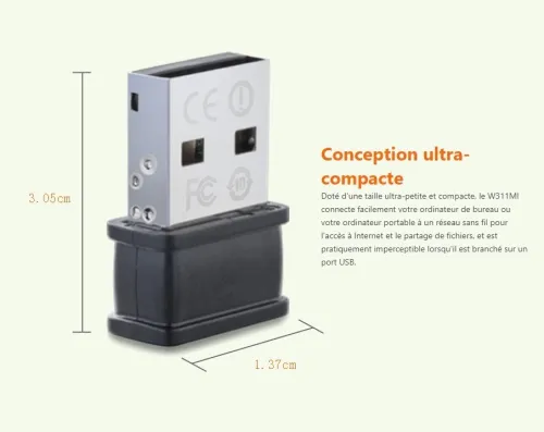 CLE USB NANO SANS FIL TENDA W311MI 150 MBPS