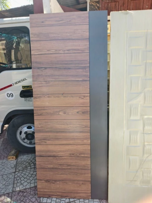 Porte Chambre Hdf Marron Sans Cadre