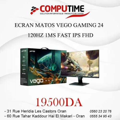 ECRAN MATOS VEGO GAMING 24  120HZ 1MS FAST IPS FHD