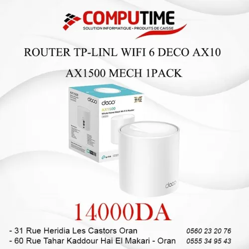 ROUTER TP-LINK WIFI 6 DECO AX10 AX1500 MECH 1PACK