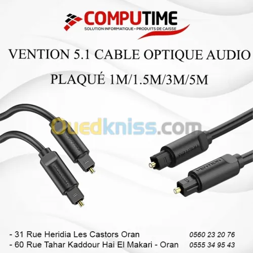 VENTION Câble optique audio Toslink