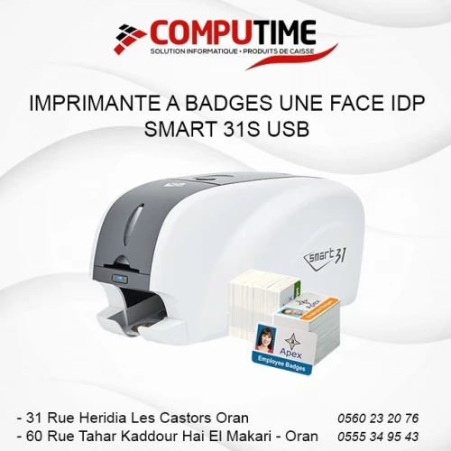 IMPRIMANTE A BADGES UNE FACE IDP SMART 31S USB