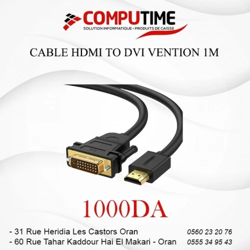 CABLE HDMI TO DVI VENTION 1M