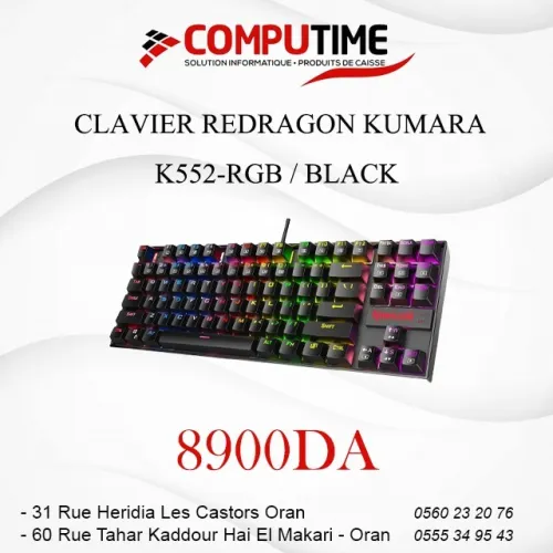 CLAVIER REDRAGON KUMARA K552-RGB / BLACK 