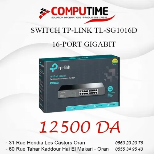 Switch rackable/de bureau 16 ports Gigabit