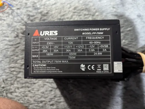 Alimentation PC Aures 750W certifié 80+ Très peu utilisée