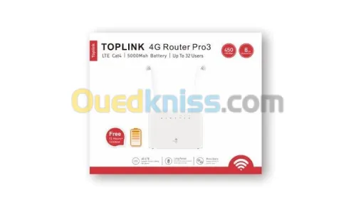 MODEM TOP LINK 4G LTE AVEC ANTENNE AVEC BATTERIE